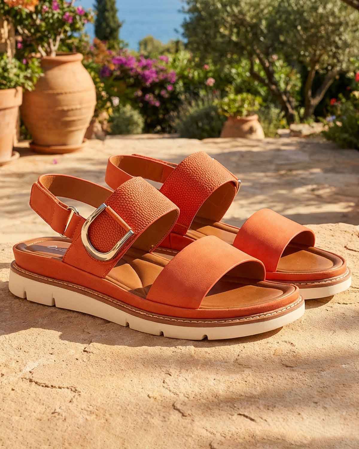 Lunar Hope Velcro Sandal - Orange - Lunar