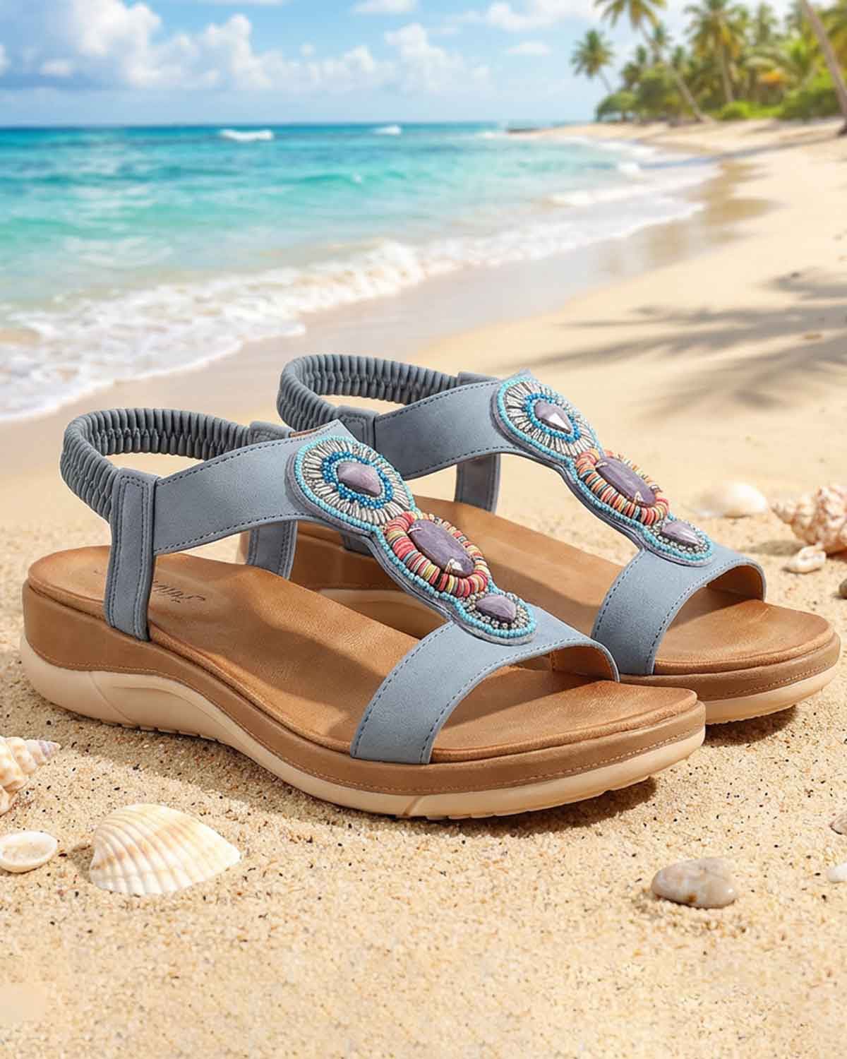 Lunar Kay Slip On Sandal - Blue - Lunar