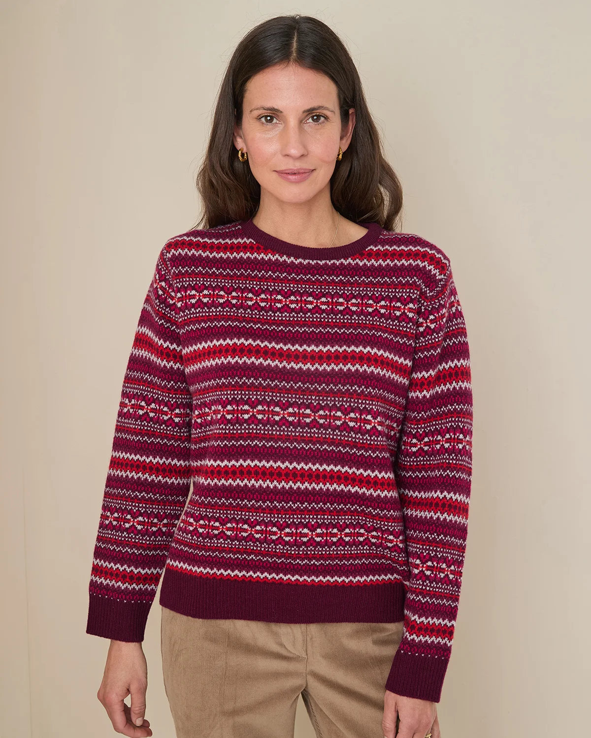 Vera Fairisle Design Pure Lambswool Jumper