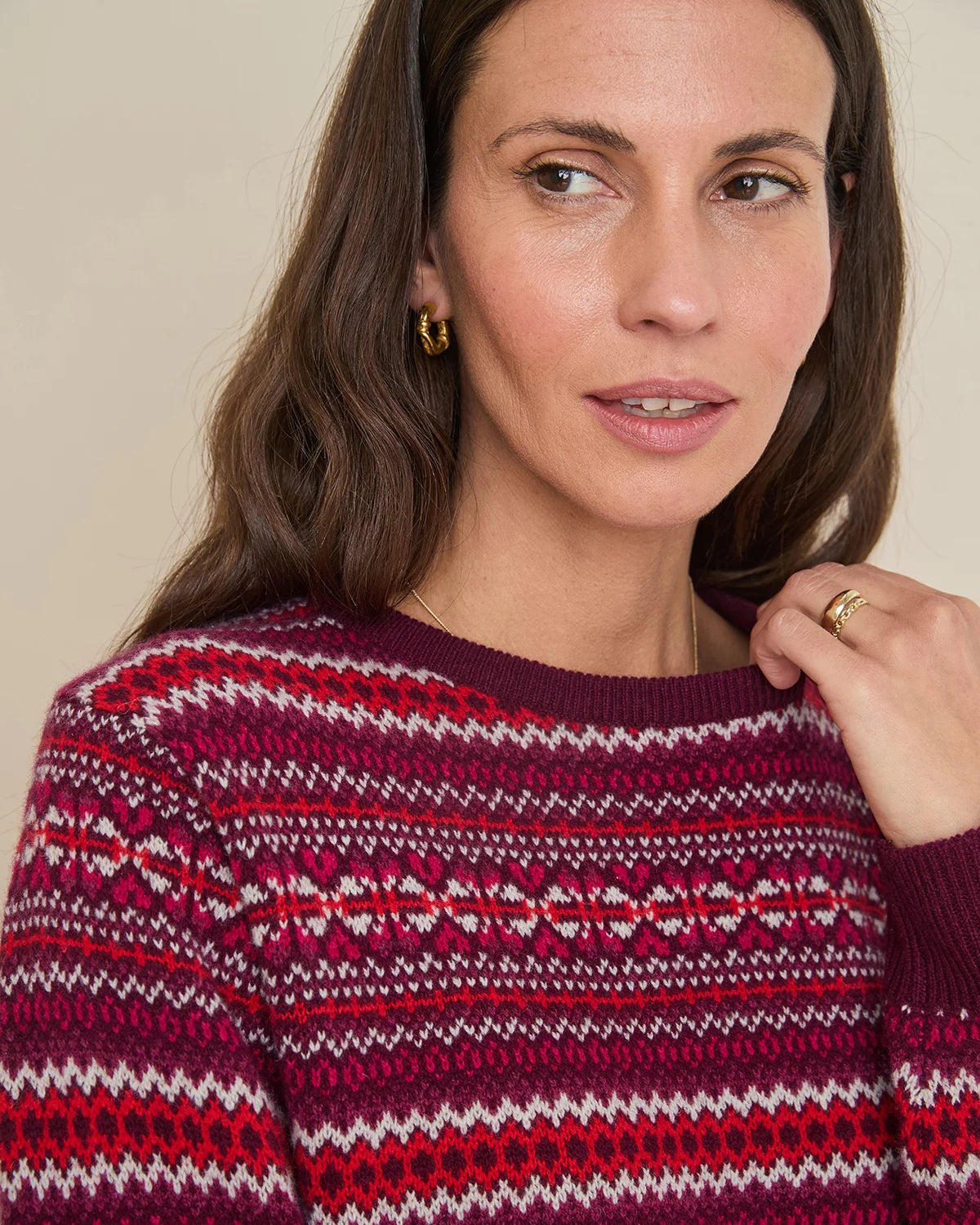 Vera Fairisle Design Pure Lambswool Jumper