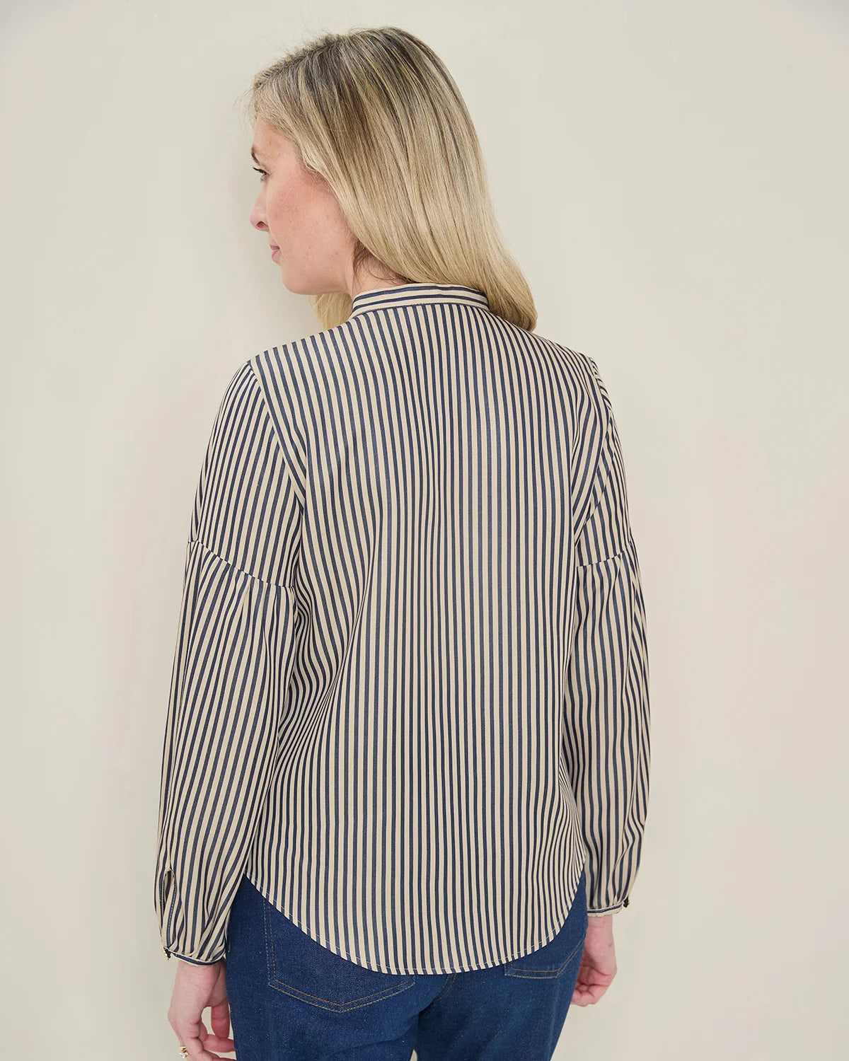 Wren Lyocell Long Sleeved Striped Blouse