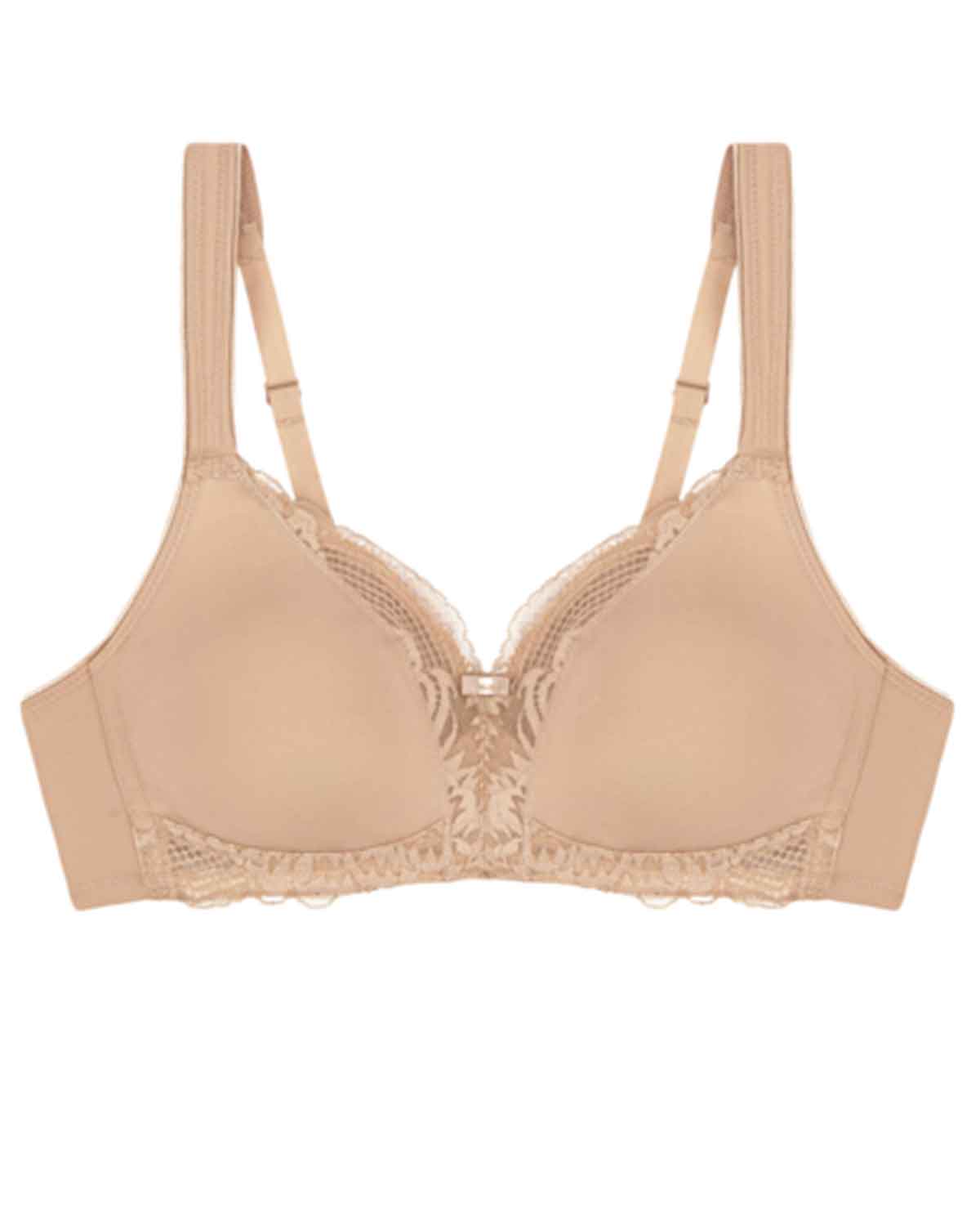 Triumph Modern Non Wired Lace+Cotton Bra - Beige