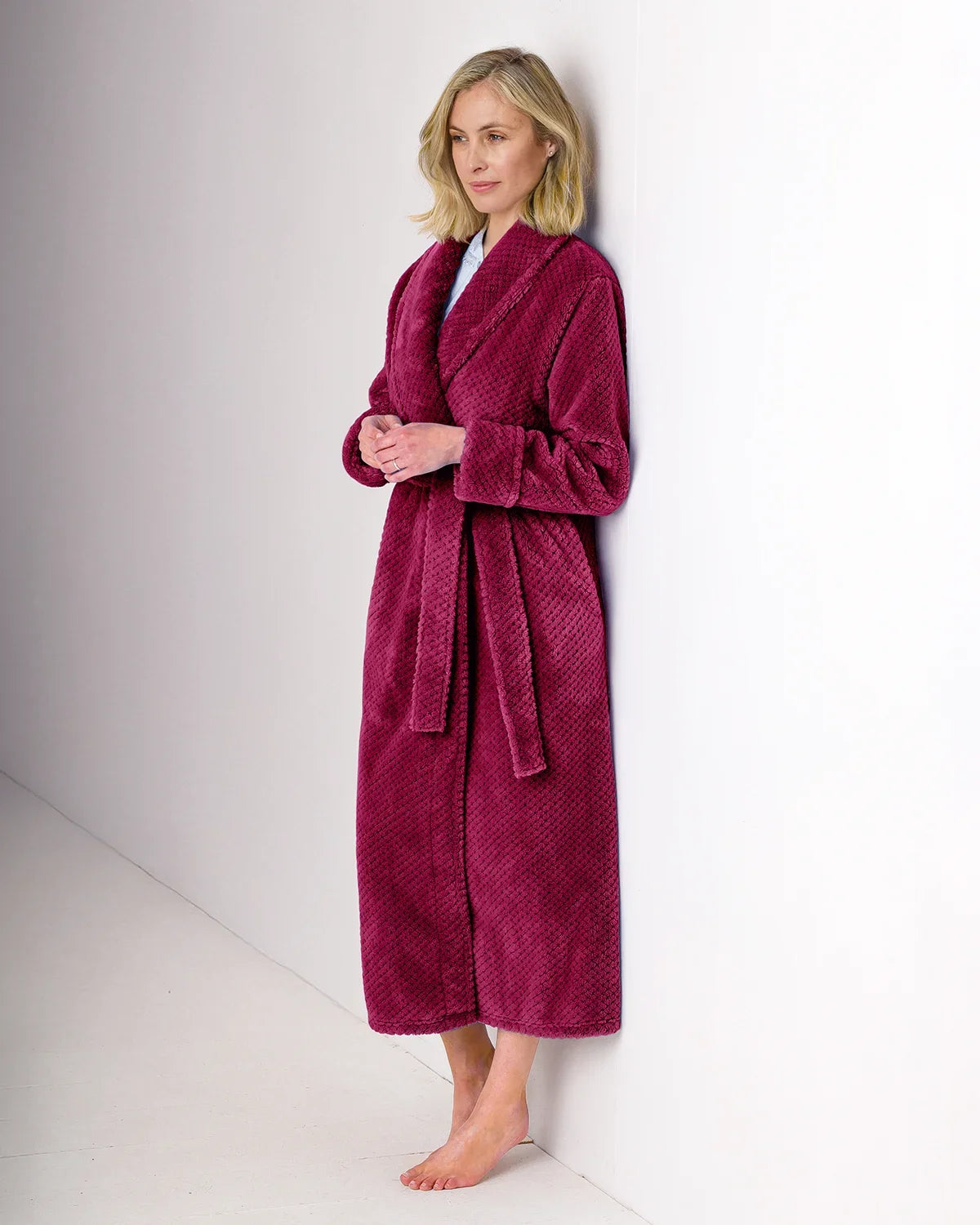 Slenderella Dora Dressing Gown - Raspberry