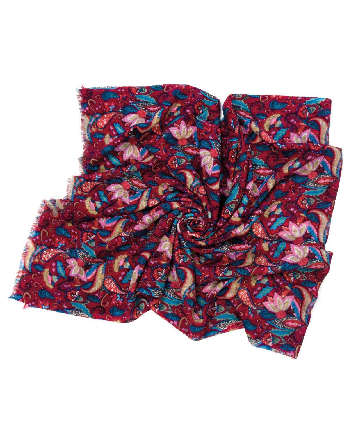 Paisley Wool Scarf - The Classic Boutique