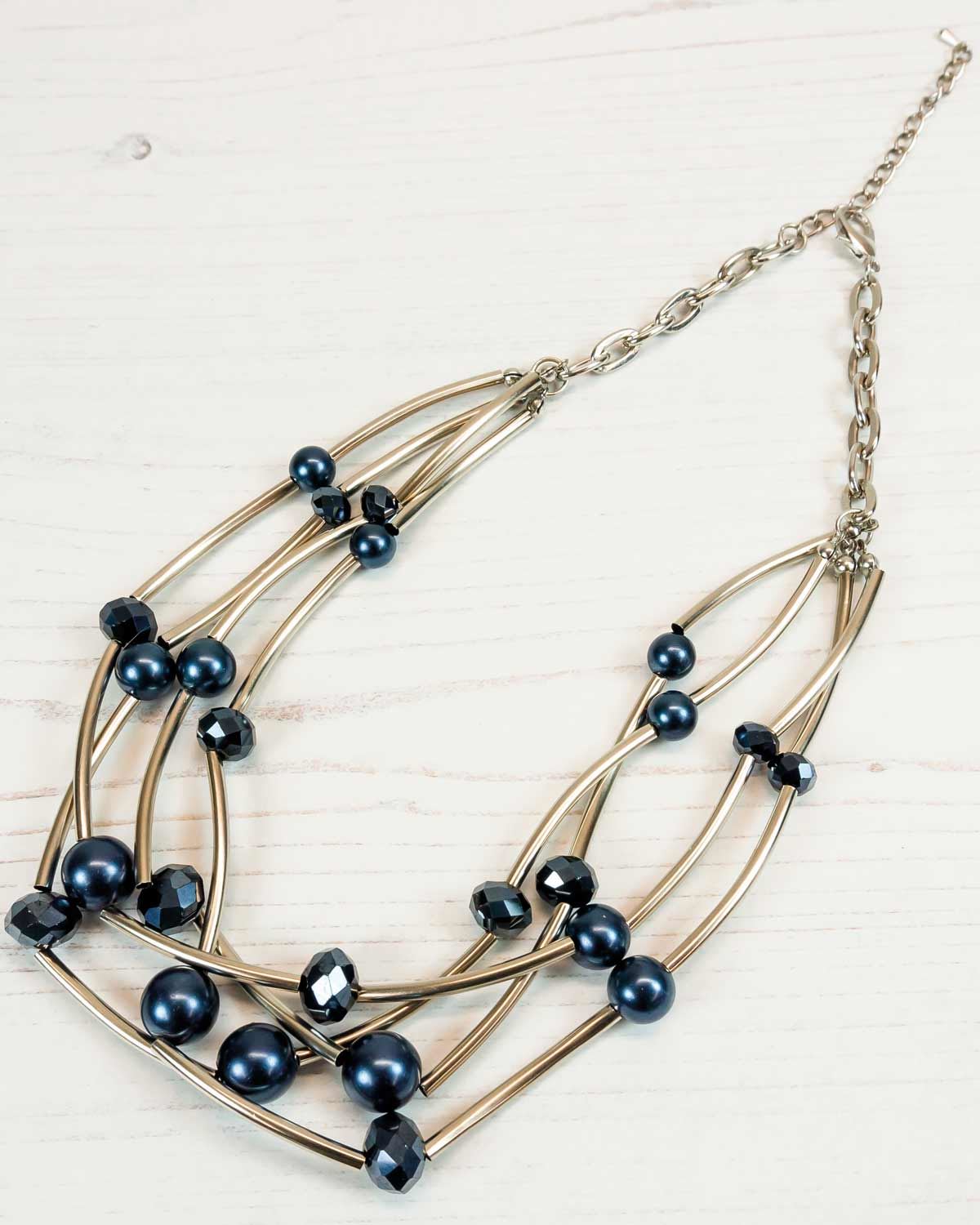 Chelsea Necklace - Blue/Silver - The Classic Boutique